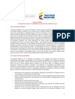 Respuesta Rápida: Un Programa de Apoyo A La Estabilización y Generación de Confianza en La Paz ¿Qué Es La Respuesta Rápida?