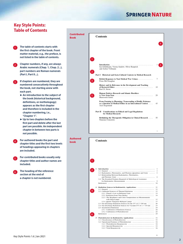 Springer Key Style Points PDF Ultraviolet Optics
