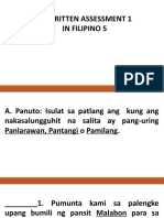 Q3 Written Assessment 1 in Filipino 5