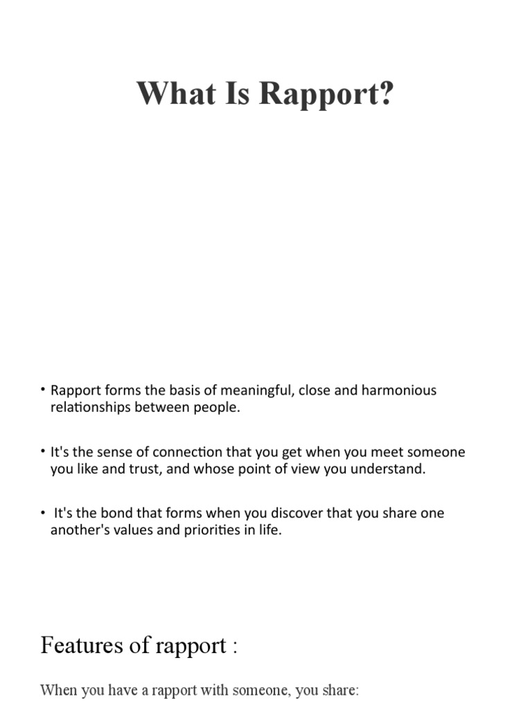 Building rapport pdf empathy body language