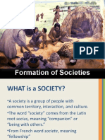 Formation of Societies: From Hunting and Gathering to Food Production