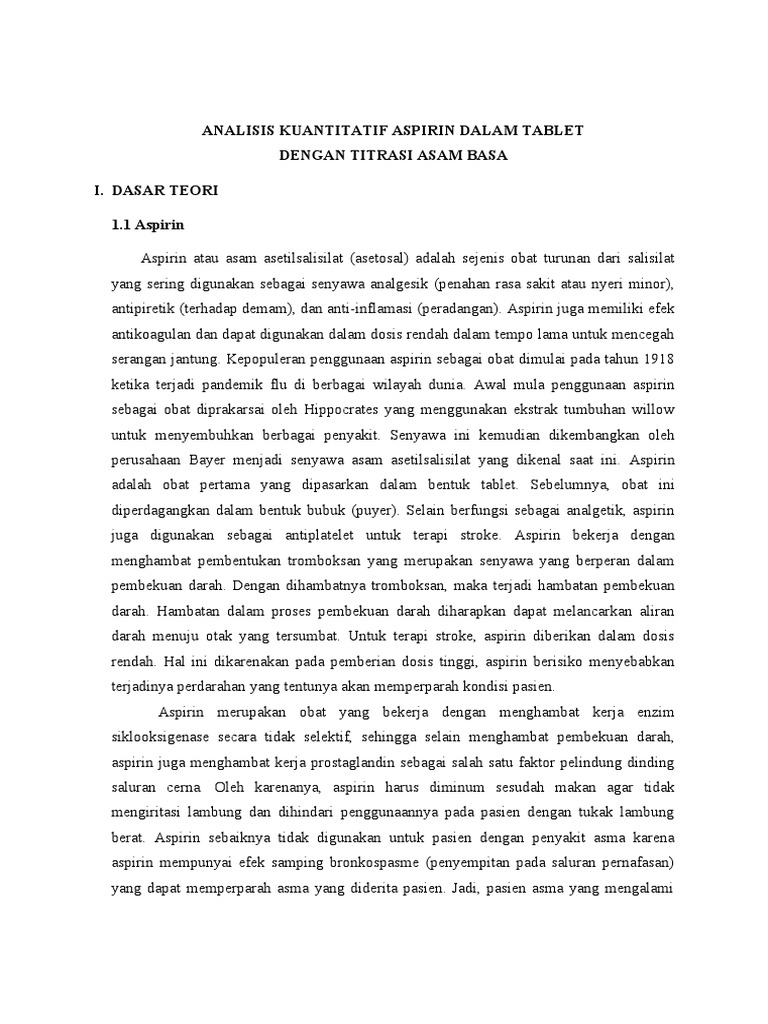 review text book aspirin PDF