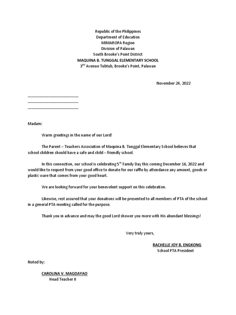 solicitation Letter PDF