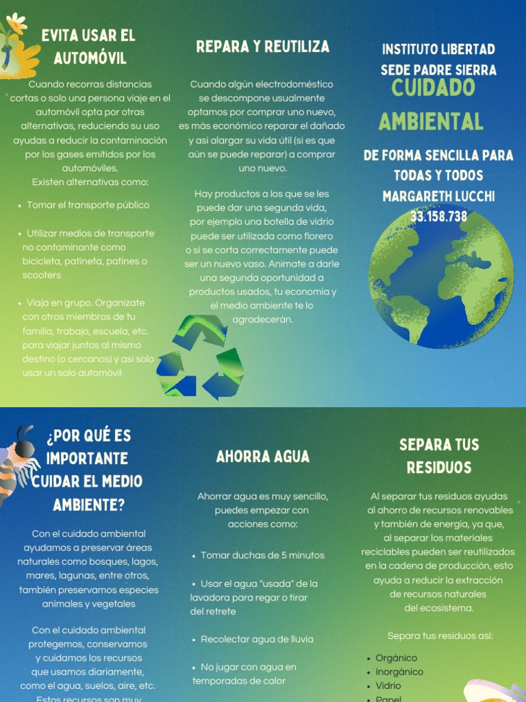 Acciones Sencillas para Cuidar el Medio Ambiente | PDF | Residuos | Agua