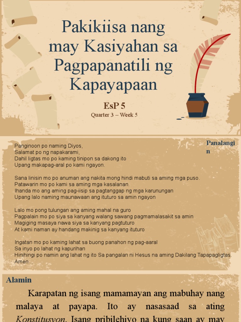 Q3 - Esp 5 - Week 5 | PDF