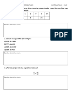 Proporcionalidad y porcentajes matemáticas 1 ESO