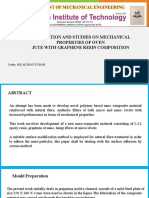 Fabrication and Studies On Mechanical Properties of Oven Jute With Graphene Resin Composition