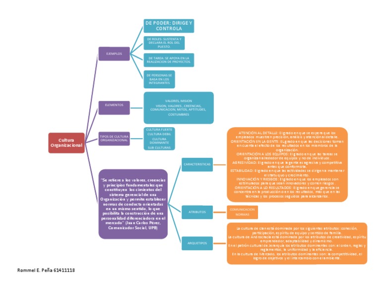 Mapa Mental de Cultura Organizacional | PDF | Ciencias del comportamiento