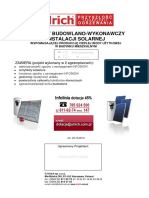 Instalacja Solarna - Projekt Budowlano-Wykonawczy