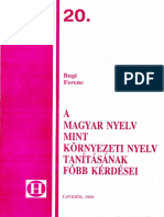 20 - Bagi Ferenc - A Magyar Nyelv Mint Kornyezeti Nyelv Tanitasanak Fobb Kerdesei