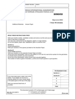 Biology: Cambridge International Examinations General Certificate of Education Ordinary Level