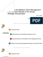 Update To The Medium-Term Management Plan and The Results of The Group Strategy Reevaluation