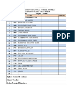 X B1 Mark Sheet