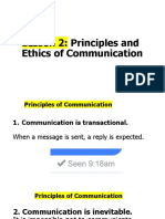 Lesson 2: Principles and Ethics of Communication