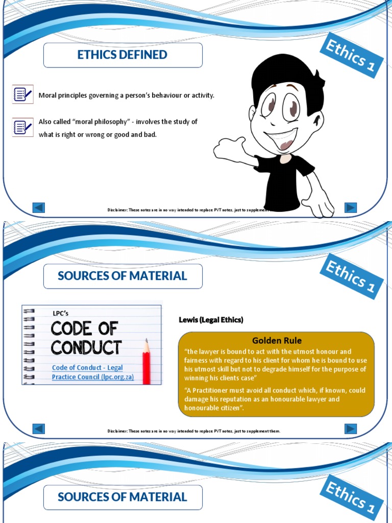 Ethics Defined Moral Principles Governing A Person's Behaviour or