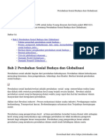 Perubahan Sosial Budaya Dan Globalisasi