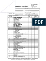 HSE FRM-16 HSE Budget Worksheet