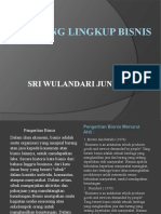 Ruang Lingkup Bisnis: Sri Wulandari Junaidin