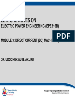 Lecture Notes On: Electric Power Engineering (Epe316B)