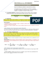 Apuntes Tema 6. La Inversión: Existe Una Primera Clasificación de Los Diferentes Métodos de Selección de Inversiones