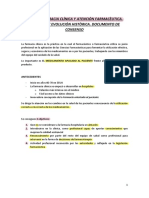 Tema 1. Farmacia Clínica Y Atención Farmacèutica. Concepto Y Evolución Històrica. Documento de Consenso