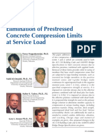 Elimination of Prestressed Concrete Compression Limits at Service Load - ACI 318 & AASHTO BRIDGE SPECIFICATIONS