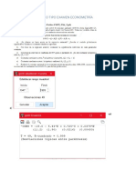 Ejercicio Tipo Examen Econometría