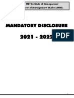 Mandatory Disclosure - MMS (2021-22) 1