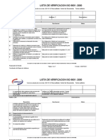 Lista de Verificacion Iso 9001: 2000: Área Auditada: Control de Documentos Fecha Auditoria