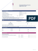 Customized cheque service application form