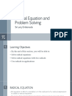 Radical Equation and Problem Solving