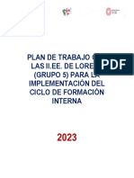 Plan de Trabajo Con Las Ii - Ee. de Loreto (Grupo 5) para La Implementación Del Ciclo de Formación Interna