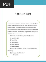 Aptitude Test