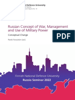 Russian Concept of War, Management and Use of Military Power-Conceptual Change_Editor_Pentti Forsström (2022.)