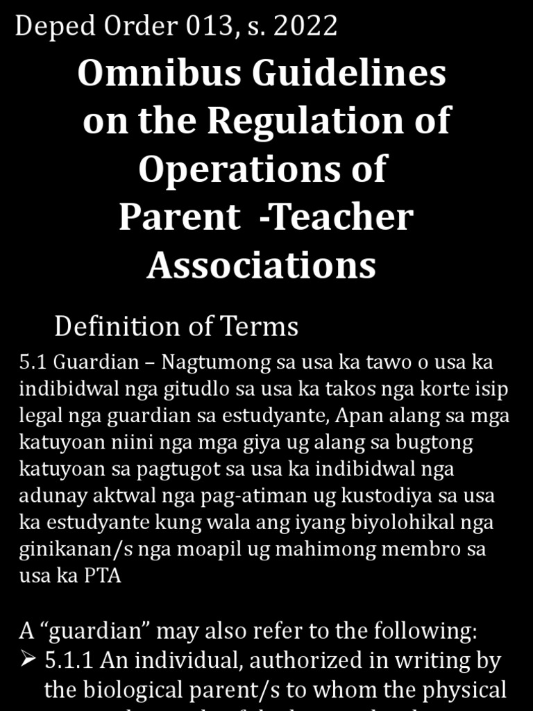 omnibus travel guidelines for all deped personnel