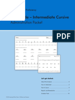 4th Grade - Intermediate Cursive: Administration Packet