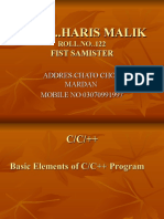 Haris Malik student details