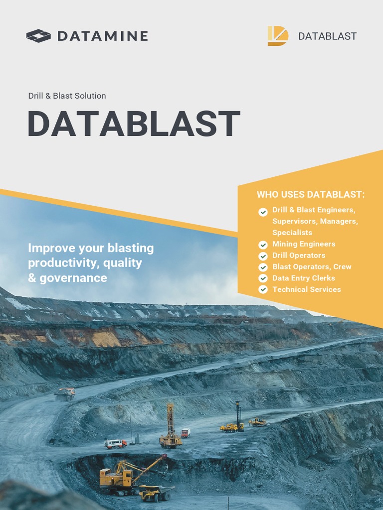 Datablast: Improve Your Blasting Productivity, Quality & Governance | PDF