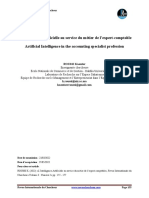 L'Intelligence Artificielle Au Service Du Métier de L'expert-Comptable Artificial Intelligence in The Accounting Specialist Profession