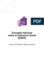 Encuesta Nacional Sobre La Estructura Social (ENES) : Ibro de Ódigos Ase Hogares