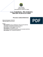 Ação Trabalhista - Rito Ordinário 0001204-78.2019.5.07.0039: Processo Judicial Eletrônico