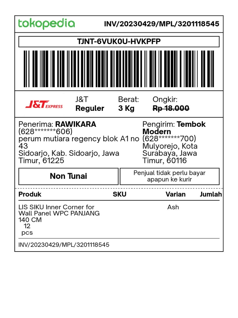 Shipping Label Tokopedia2 PDF