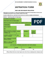 Registration Form: Ministry of Primary and Secondary Education