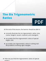 The Six Trigonometric Ratios: Lesson 1