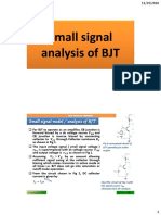 Chapter 3 Lecture 3 Small Signal Analysis of BJT and BJT As Aswitch