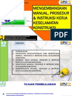 Mengembangkan Manual, Prosedur - Instruksi Kerja Keselamatan Konstruksi