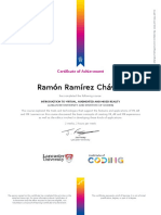 Ramón Ramírez Chávez: Certificate of Achievement