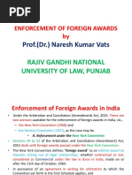 Enforcement of Foreign Awards in India