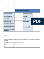 Personal Information (For Visa Purposes) : Declaration