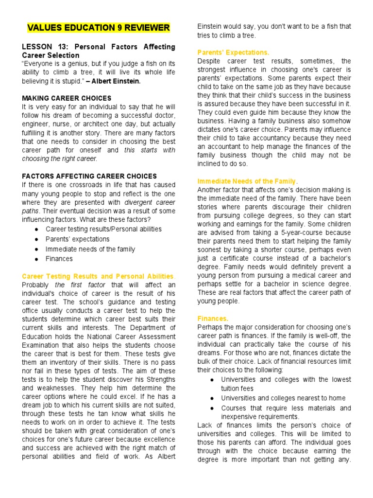 Factors Influencing Career Choices | PDF | Apple Inc. | Steve Jobs